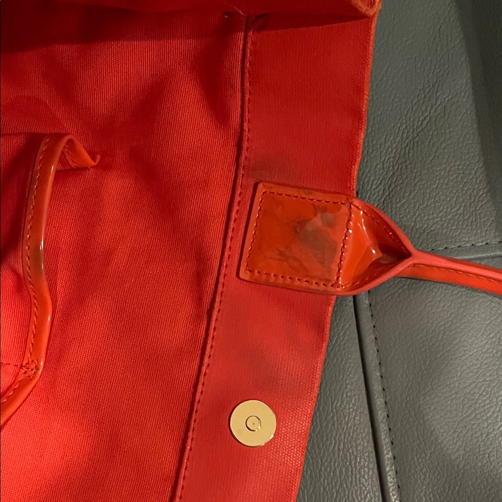Tory Burch orange-red Tote Bag - Picture 8 of 14